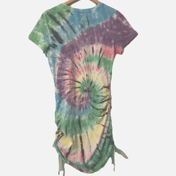 NEW PINK by Victoria Secret Rushed Side Tie-Dye Women's Large Mini Casual Dress - Picture 4 of 4
